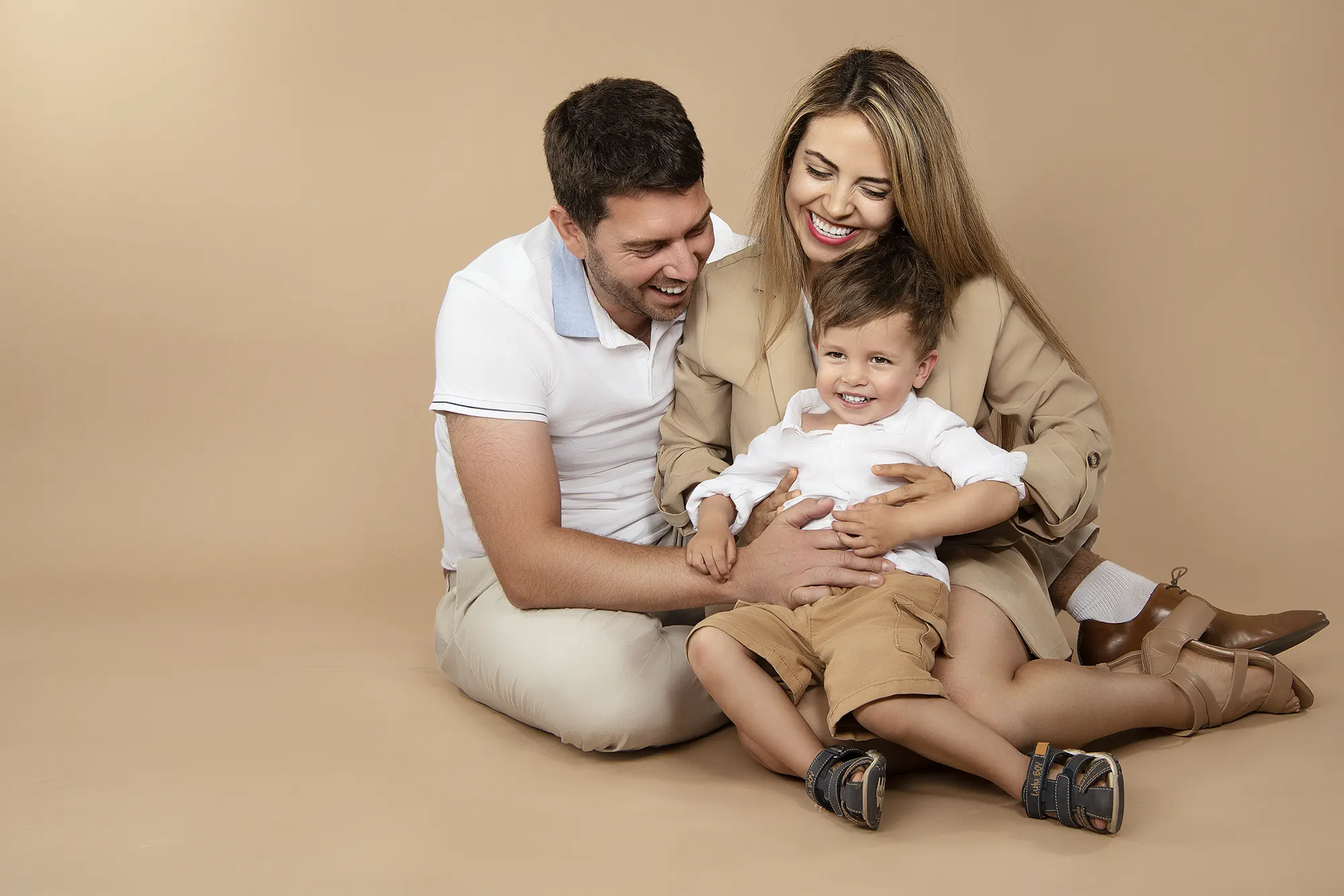Siblings playing in studio setup at Sky Portraits, St Leonards, Sydney - children's photographer
